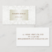 ヴィンテージエレガント，シック，レース 名刺 (正面/裏面)