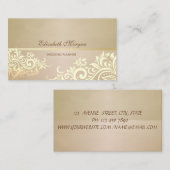 ヴィンテージエレガント,シック,レース 名刺 (正面/裏面)