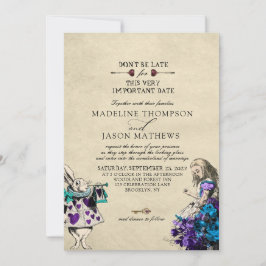 ヴィンテージエレガント・ダーク・ア結婚リス 招待状