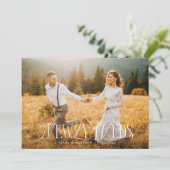 ヴィンテージエレガント・ニュー結婚リュウズの写真 案内状 (スタンド正面)