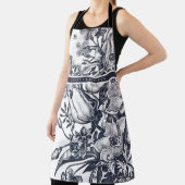 ヴィンテージエレガント・フローラ・ネイビー&ホワイト エプロン (インサイチュ)