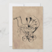 ヴィンテージエレガント、不気味ハロウィーンの赤ちゃんシャワー 招待状 (裏面)