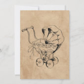 ヴィンテージエレガント、不気味ハロウィーンの赤ちゃんシャワー 招待状 (裏面)