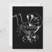 ヴィンテージエレガント、不気味ハロウィーンの赤ちゃんシャワー 招待状 (裏面)