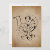 ヴィンテージエレガント、不気味ハロウィーンの赤ちゃんシャワー 招待状 (裏面)