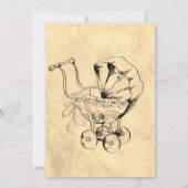 ヴィンテージエレガント、不気味ハロウィーンの赤ちゃんシャワー 招待状 (裏面)