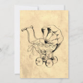 ヴィンテージエレガント、不気味ハロウィーンの赤ちゃんシャワー 招待状 (裏面)