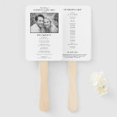 ヴィンテージエレガントRoaring 20sフォト結婚式 プログラム ハンドファン (正面&裏面)