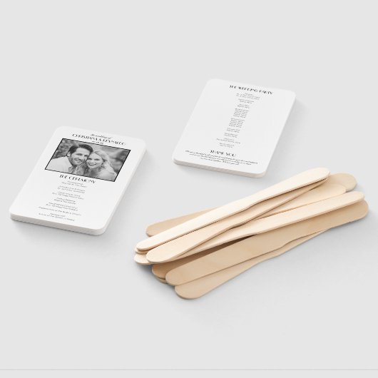 ヴィンテージエレガントRoaring 20sフォト結婚式 プログラム ハンドファン (組立なし)