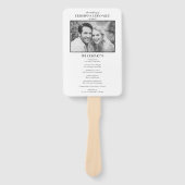 ヴィンテージエレガントRoaring 20sフォト結婚式 プログラム ハンドファン (正面)