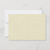 ヴィンテージエレガントRSVPベージュ色レース 出欠カード (裏面)