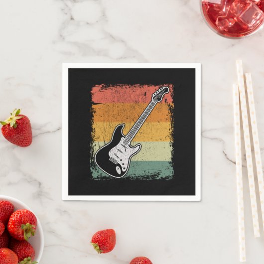 ヴィンテージエレキギターギターギターギフト スタンダードカクテルナプキン (インサイチュ)