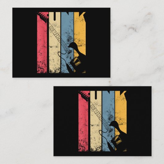 ヴィンテージエレキギターファンク音楽愛好家ギフト 名刺 (正面/裏面)
