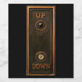 ヴィンテージエレベータボタンプレート金属真鍮アンティーク ワインラベル (シングルラベル)