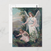 ヴィンテージエンゲルミットマドチェンアムアブグルンド ポストカード (正面/裏面)