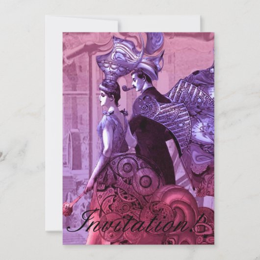 ヴィンテージエンゲージメントパーティー招待状 - 2枚のイメージ 招待状 (正面)