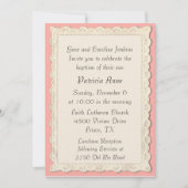 ヴィンテージエンジェルかわいらしパンティンバプテスマ招待状 招待状 (正面)