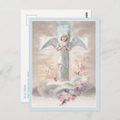 ヴィンテージエンジェルとイースタークロス ポストカード (正面/裏面)