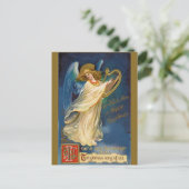 ヴィンテージエンジェルとハープ ポストカード (スタンド正面)
