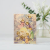 ヴィンテージエンジェルのまわりにベビーイエス ポストカード (スタンド正面)