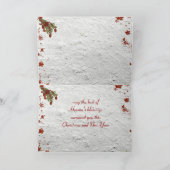 ヴィンテージエンジェルインザスノークリスマスホリデーカード シーズンカード (内部)