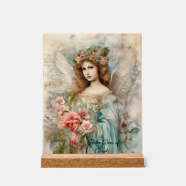 ヴィンテージエンジェルインブルー アクリルサイン