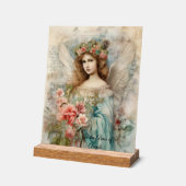 ヴィンテージエンジェルインブルー アクリルサイン (傾斜)