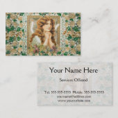 ヴィンテージエンジェルウィズイエローローズ 名刺 (正面/裏面)