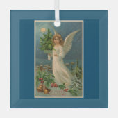 ヴィンテージエンジェルウィズツリーオーナメント ガラスオーナメント (正面)