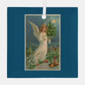ヴィンテージエンジェルウィズツリーオーナメント ガラスオーナメント (裏面)