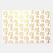 ヴィンテージエンジェルウィングス 箔ラッピングペーパーシート (正面)