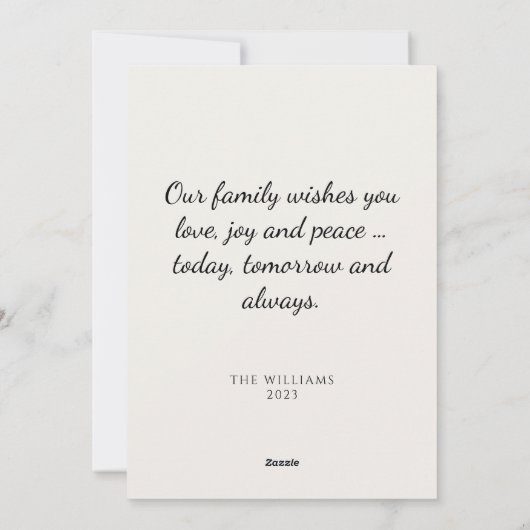 ヴィンテージエンジェルエレガントとクリスマスツリーの挨拶 シーズンカード (裏面)