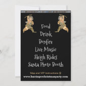 ヴィンテージエンジェルエレガントクリスマスパーティー 招待状 (裏面)