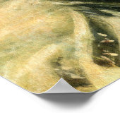 ヴィンテージエンジェルオン金ゴールドプリント ポスター (角)