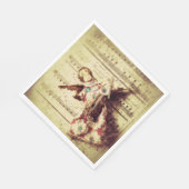 ヴィンテージエンジェルオーナメントオン音楽 スタンダードランチョンナプキン (角)