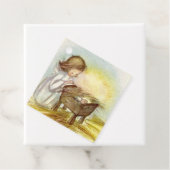 ヴィンテージエンジェルガールウォッチングベビーイエズスリーピング フェイバータグ (インサイチュ)