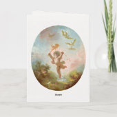 ヴィンテージエンジェルキリスト教信仰バレンタインデー シーズンカード (裏面)