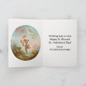 ヴィンテージエンジェルキリスト教信仰バレンタインデー シーズンカード (内部)