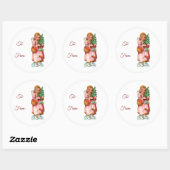 ヴィンテージエンジェルギフトステッカー ラウンドシール (シート)