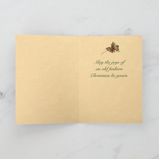 ヴィンテージエンジェルクリスマスカード シーズンカード (内部)