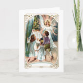 ヴィンテージエンジェルクリスマスカード シーズンカード (正面)