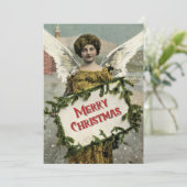 ヴィンテージエンジェルクリスマスグリーティングカード シーズンカード (スタンド正面)