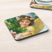 ヴィンテージエンジェルクリスマスコースターギフトセット コースター (左側)