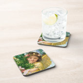 ヴィンテージエンジェルクリスマスコースターギフトセット コースター (右側)