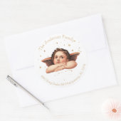 ヴィンテージエンジェルクリスマス住所 シール (封筒)