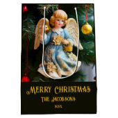 ヴィンテージエンジェルクリスマス ミディアムペーパーバッグ (裏面)