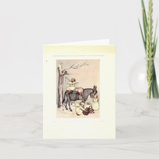 ヴィンテージエンジェルスクリスマスカード カード (正面)