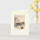 ヴィンテージエンジェルスクリスマスカード カード (黄色い花)