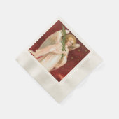 ヴィンテージエンジェルスプルチェブランチホリデー 縁ありカクテルナプキン (角)