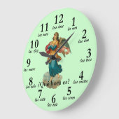 ヴィンテージエンジェルスペインのタイムナンバークロック ラージ壁時計 (傾斜)